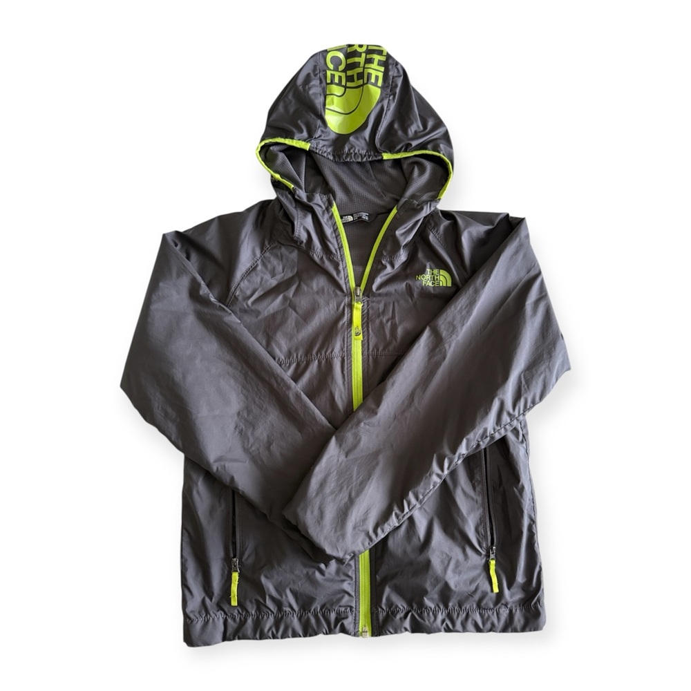 The North Face Kids Gray Jacket with Neon Accents